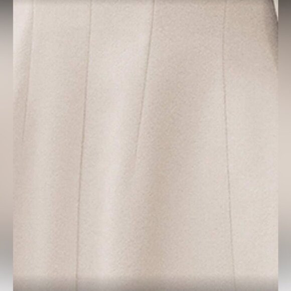 Luxe double breasted pleated hem overcoat apricot - Picture 8 of 8